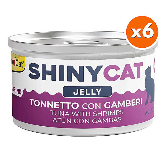 GimCat ShinyCat Jelly Karidesli Ton Balığı Jöleli Kedi Konservesi 70 Gr x 6 Adet - 1