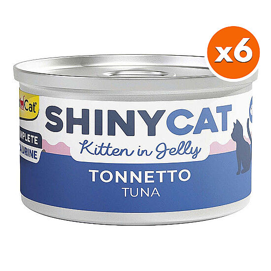 GimCat ShinyCat Jelly Kitten Ton Balıklı Jöleli Yavru Kedi Konservesi 70 Gr x 6 Adet - 1