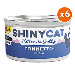 GimCat ShinyCat Jelly Kitten Ton Balıklı Jöleli Yavru Kedi Konservesi 70 Gr x 6 Adet - GimCat