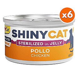 GimCat ShinyCat Jelly Sterilized Tavuklu Jöleli Kısırlaştırılmış Kedi Konservesi 70 Gr x 6 Adet - GimCat