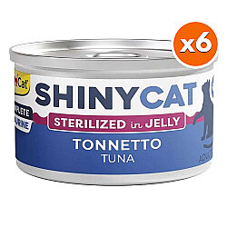 GimCat ShinyCat Jelly Sterilized Ton Balıklı Jöleli Kısırlaştırılmış Kedi Konservesi 70 Gr x 6 Adet - GimCat
