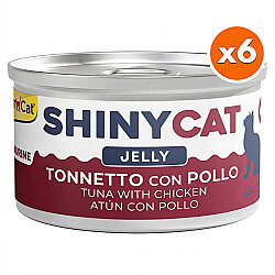 GimCat ShinyCat Jelly Tavuklu Ton Balığı Jöleli Kedi Konservesi 70 Gr x 6 Adet - GimCat