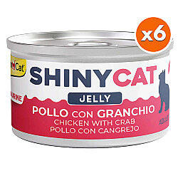 GimCat ShinyCat Jelly Yengeçli Tavuk Jöleli Kedi Konservesi 70 Gr x 6 Adet - GimCat