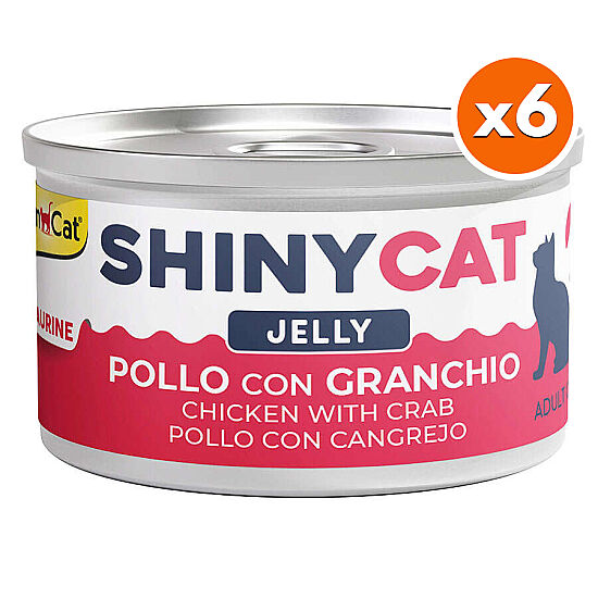 GimCat ShinyCat Jelly Yengeçli Tavuk Jöleli Kedi Konservesi 70 Gr x 6 Adet - 1