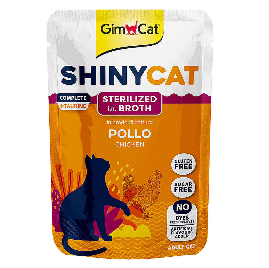 GimCat Shinycat Pouch Kısırlaştırılmış Tavuk Etli Yaş Kedi Maması 70 Gr