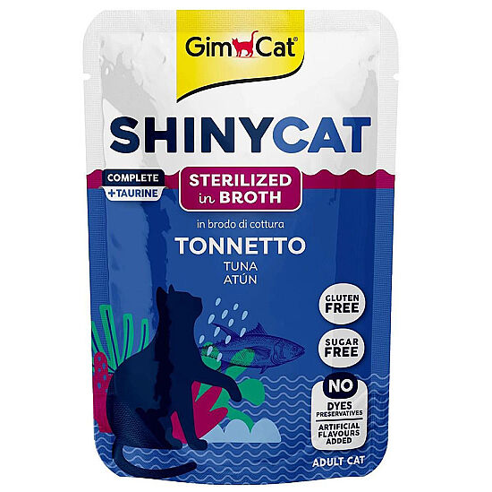 GimCat Shinycat Pouch Kısırlaştırılmış Ton Balıklı Yaş Kedi Maması 70 Gr - 1