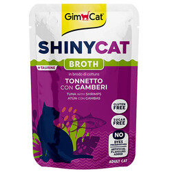 GimCat - GimCat Shinycat Pouch Ton Balıklı ve Karidesli Yaş Kedi Maması 70 Gr