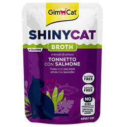 GimCat - GimCat Shinycat Pouch Ton ve Somon Balıklı Yaş Kedi Maması 70 Gr