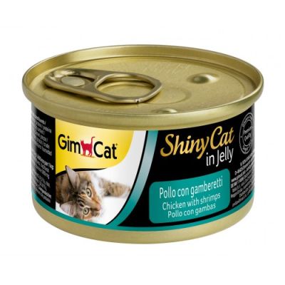 Gimcat ShinyCat Tavuk & Karides Jöleli Konserve Kedi Maması 70 Gr