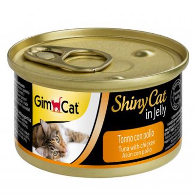 GimCat ShinyCat Ton Balığı & Tavuklu Jöleli Kedi Konservesi 70 Gr