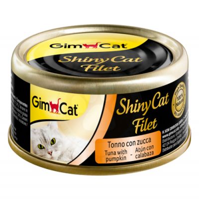 GimCat ShinyCat Ton ve Balkabağı Kıyılmış Fileto Kedi Konservesi 70 Gr