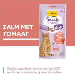 Gimcat Snack Cream Duo Somon ve Domates Ek Besin Kedi Ödülü 6 x 15 Gr - 2