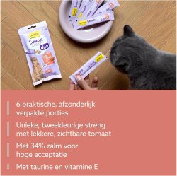 Gimcat Snack Cream Duo Somon ve Domates Ek Besin Kedi Ödülü 6 x 15 Gr - 4