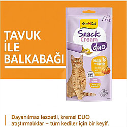 Gimcat Snack Cream Duo Tavuk Etli ve Balkabaklı Ek Besin Kedi Ödülü 6 x 15 Gr - 2