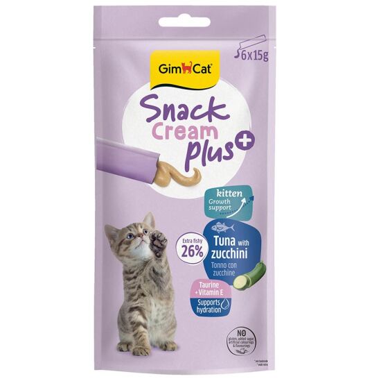 Gimcat Snack Cream Kitten Tuna Zucchini Yavru Ek Besin Kedi Ödülü 6 x 15 Gr - 1