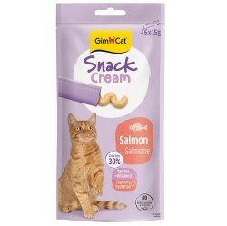 Gimcat Snack Cream Somonlu Ek Besin Kedi Ödülü 6 x 15 Gr - GimCat
