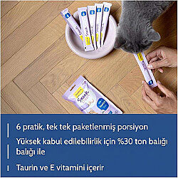 Gimcat Snack Cream Ton Balıklı Kedi Ödülü 6 x 15 Gr - 4