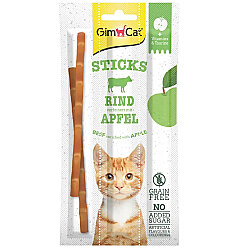 Gimcat Sticks Sığır Etli ve Elmalı Kedi Ödül Çubuğu 15 Gr - 3 lü Paket - GimCat