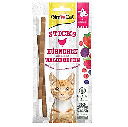 Gimcat Sticks Tavuk ve Yaban Meyveli Kedi Ödül Çubuğu 15 Gr - 3 lü Paket - GimCat