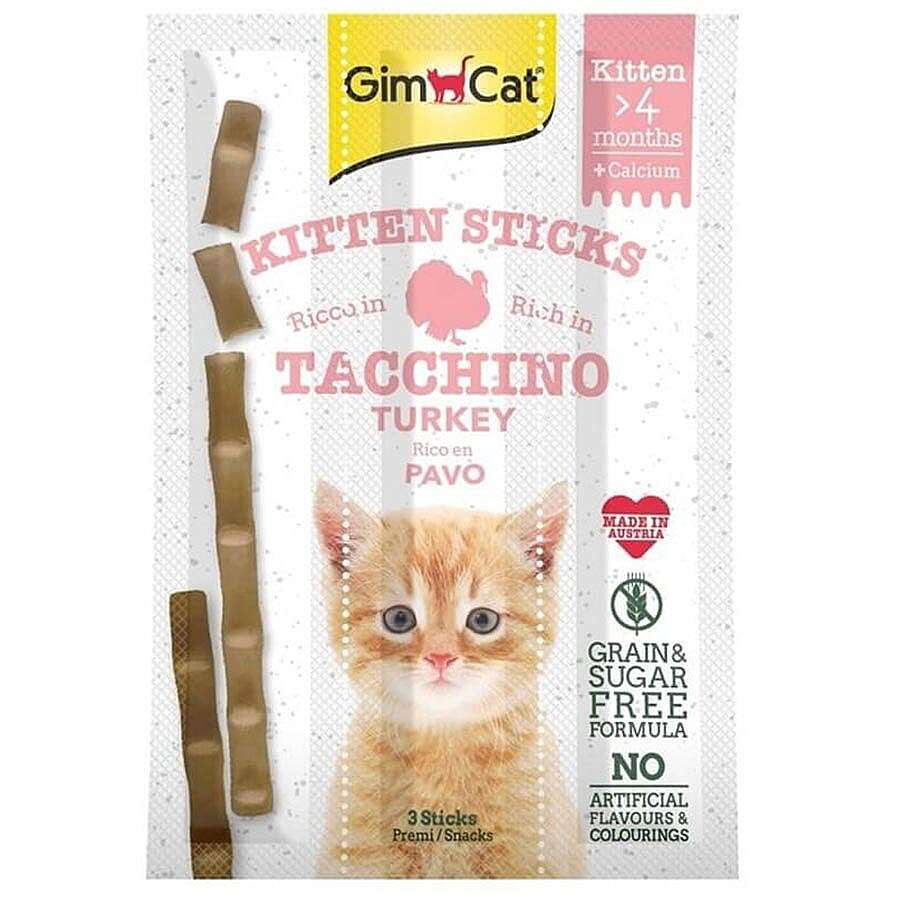 Gimcat Sticks Kitten Hindili Yavru Kalsiyum Tahılsız Kedi Ödül Çubukları 3x3 Gr (9 Gr)