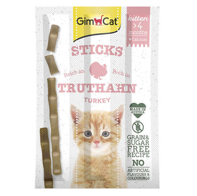 Gimcat Sticks Kitten Hindili Yavru Kalsiyum Tahılsız Kedi Ödül Çubukları 3x3 Gr (9 Gr)