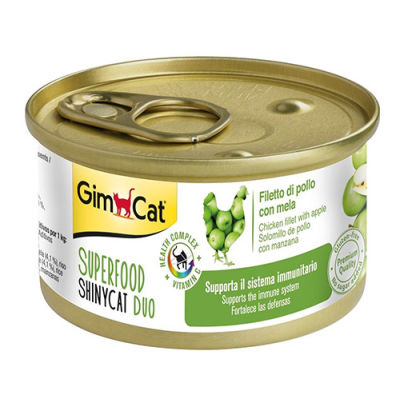 GimCat Superfood Shinycat Fileto Tavuklu ve Elma Kedi Konservesi 70 Gr