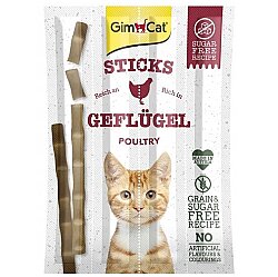 Gimcat Kümes Hayvanlı Tahılsız Kedi Ödül Çubukları 4 Parça (20 Gr) - GimCat