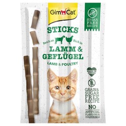 GimCat - Gimcat Tahılsız Kuzu ve Tavuklu Kedi Ödül Çubukları 4 Parça (20 Gr)