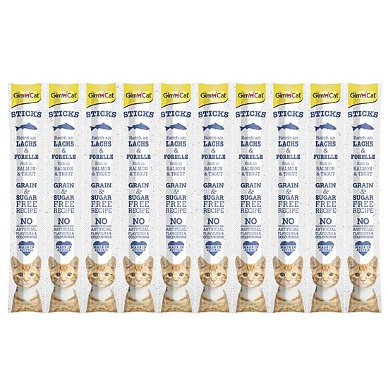 Gimcat Tahılsız Somon ve Alabalık Kedi Ödül Çubukları 10 Parça 5 Gr x 10 Adet (50 Gr) - 2