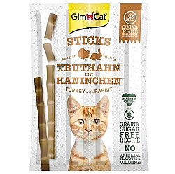 Gimcat Sticks Hindi ve Tavşan Etli Tahılsız Kedi Ödül Çubukları 4 Parça ( 20 Gr ) - GimCat
