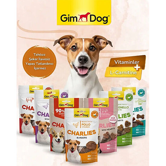 Gimdog Charlies The Mono Mini Hearts Domuz Etli Tahılsız Köpek Ödülü 70 Gr - 2