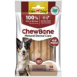 Gimdog Chew Bone Naturel Burgu Çiğneme Kemiği Köpek Ödülü (10 Lu Paket) 80 Gr - 13 Cm - GimDog
