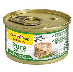 Gimdog Little Darling Pure Delight Tavuk ve Kuzu Etli Köpek Konservesi 150 Gr - GimDog