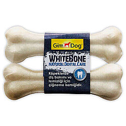 Gimdog Mordimi Press Beyaz Kemik Köpek Ödülü (2 li Paket) - 12 Cm - GimDog