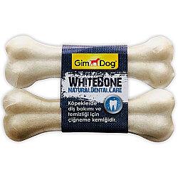 Gimdog Mordimi Press Beyaz Kemik Köpek Ödülü (2 li Paket) - 14 Cm - GimDog