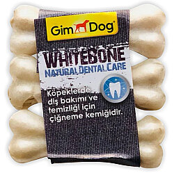 Gimdog Mordimi Press Beyaz Kemik Köpek Ödülü (3 lü Paket) - 9 Cm - GimDog