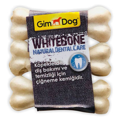 Gimdog Mordimi Press Beyaz Kemik Köpek Ödülü (3'lü Paket) - 9 Cm