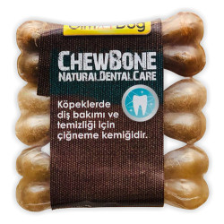 GimDog - Gimdog Mordimi Press Kemik 3,5 - 9 Cm - 3 lü Naturel Paket