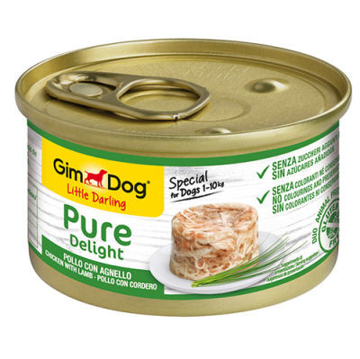 Gimdog Pure Delight Tavuk Etli ve Kuzulu Köpek Yaş Maması 85 Gr