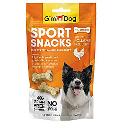 Gimdog Sport Snacks Kümes Hayvanı L-Carnitinli Tahılsız Ödül Tableti 60 Gr - GimDog