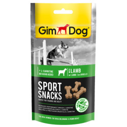 GimDog - Gimdog Sport Snacks Kuzu L-Carnitinli Tahılsız Ödül Tableti 60 Gr