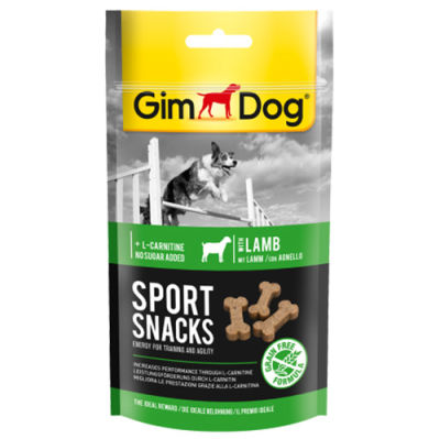 Gimdog Sport Snacks Kuzu L-Carnitinli Tahılsız Ödül Tableti 60 Gr