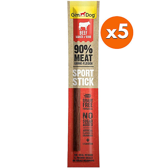 Gimdog Sport Sticks Sığır Etli Tahılsız Köpek Ödül Çubuğu 12 Gr x 5 Adet - 1