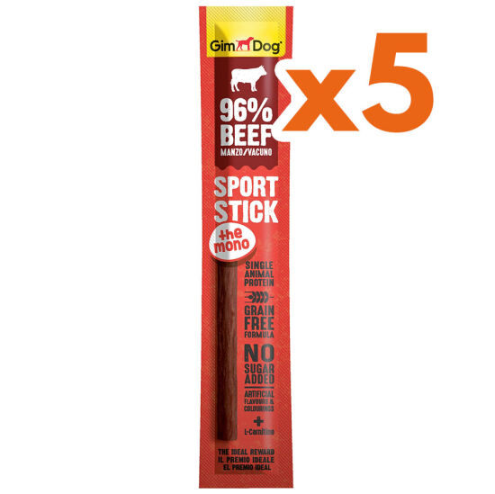 Gimdog Sport Sticks Sığır Etli Tahılsız Köpek Ödül Çubuğu 12 Gr x 5 Adet - 1