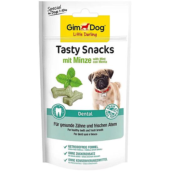 GimDog Tasty Snack Dental Diş Sağlığı Naneli Tahılsız Köpek Ödül Tableti 40 Gr - 1