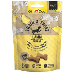 Gimdog Train Trait Kuzu ve Ananas Köpek Ödülü 125 Gr - GimDog