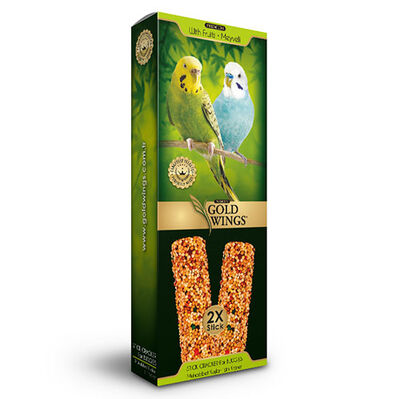 Gold Wings Premium Meyveli Muhabbet Kuşu Krakeri Kutulu (2li Paket) - 1