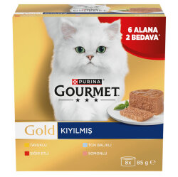 Gourmet Gold Box Kıyılmış Seri Kedi Yaş Maması 85 Gr x 8 Adet ( 8 Al 6 Öde) - Gourmet