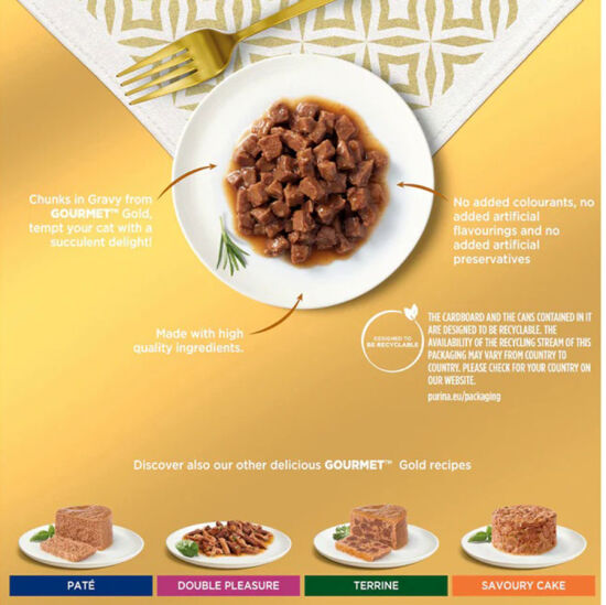 Gourmet Gold Box Sos İçerisinde Parça Seri Kedi Yaş Maması 85 Gr x 8 Adet ( 8 Al 6 Öde) - 2