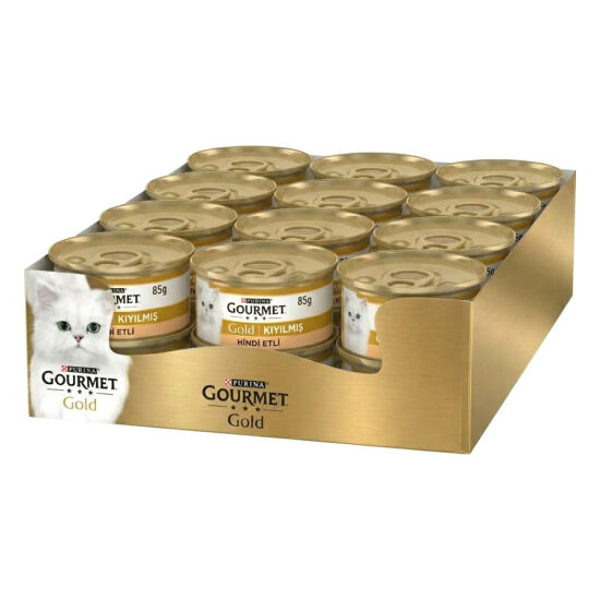 Gourmet Gold Kıyılmış Hindi Etli Kedi Konservesi 85 Gr x 24 Adet - 1